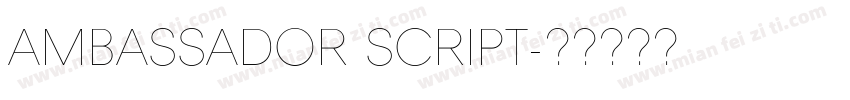 Ambassador Script字体转换
